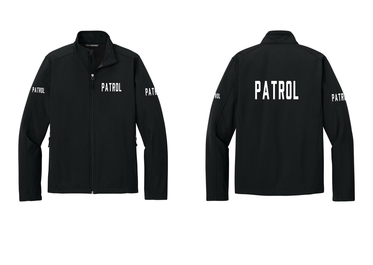 NYC Factory Patrol Soft Shell Jacket (Classic) - Chest + Back + Patrol Sleeves - Black