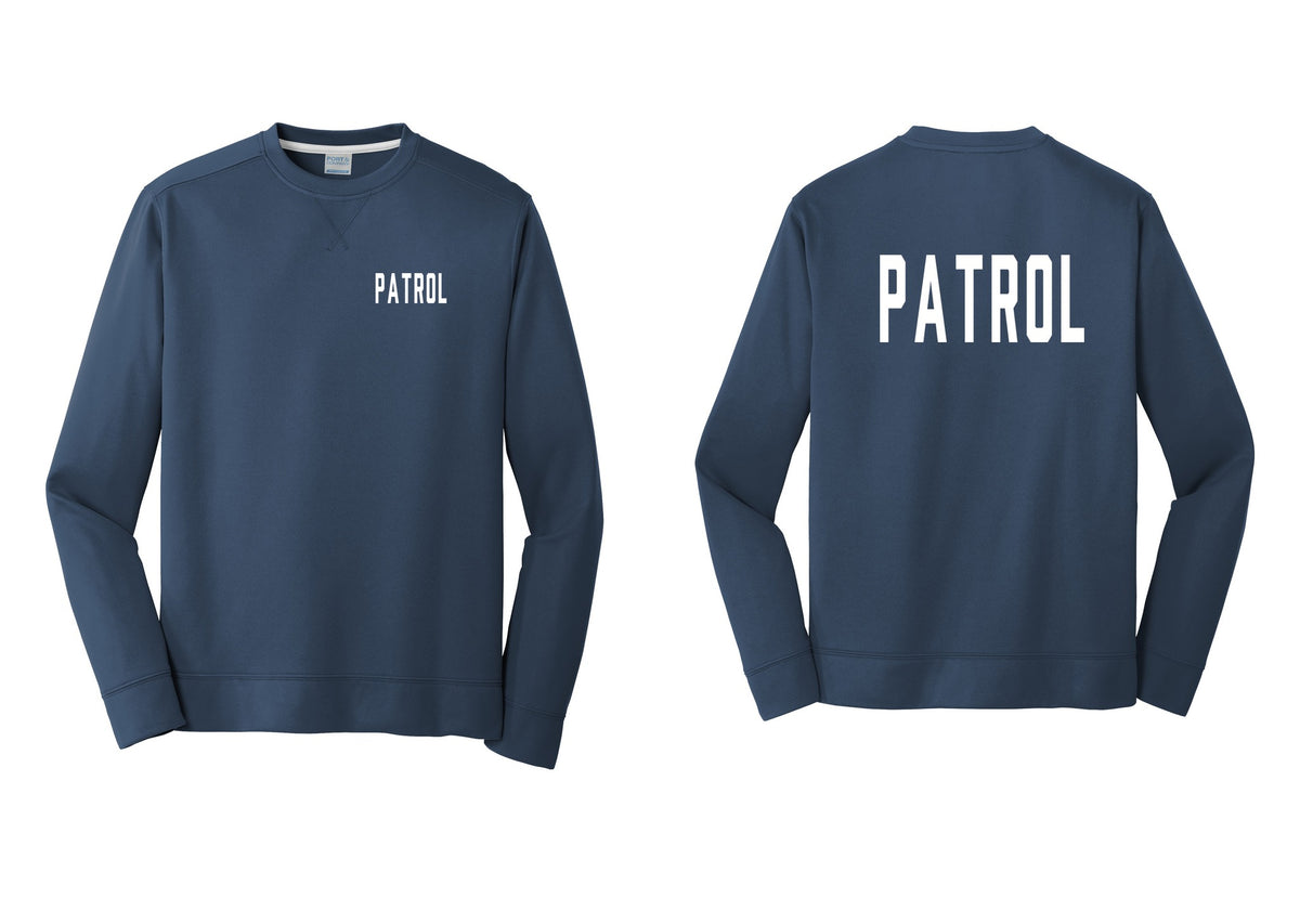 NYC Factory Patrol Performance Fleece Crewneck Sweatshirt (Classic) - Chest + Back - Navy