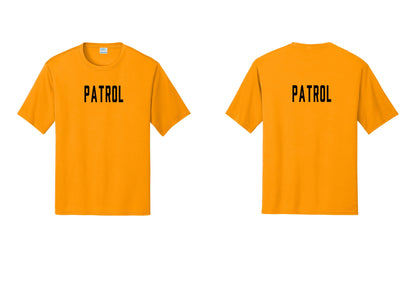 NYC Factory Patrol Performance T-Shirt (Classic) - Front + Back - Gold