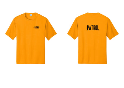 NYC Factory Patrol Performance T-Shirt (Classic) - Chest + Back - Gold
