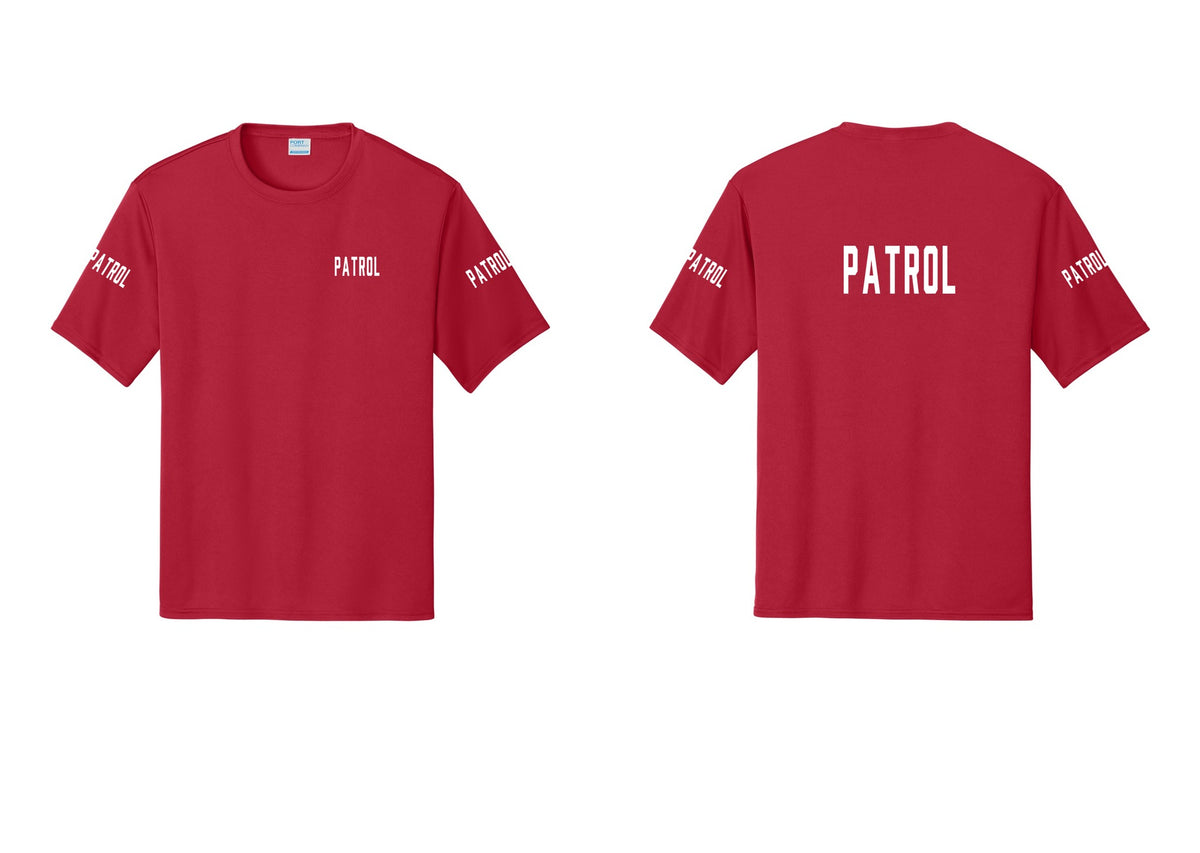 NYC Factory Patrol Performance T-Shirt (Classic) - Chest + Back + Patrol Sleeves - Red
