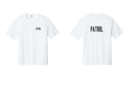 NYC Factory Patrol Performance T-Shirt (Classic) - Chest + Back - White