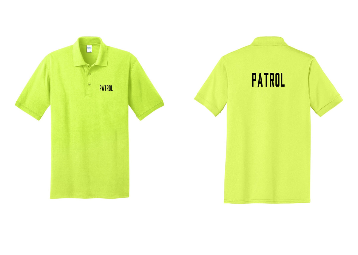 NYC Factory Patrol Polo Shirt (Classic) - Chest + Back - Safety Green