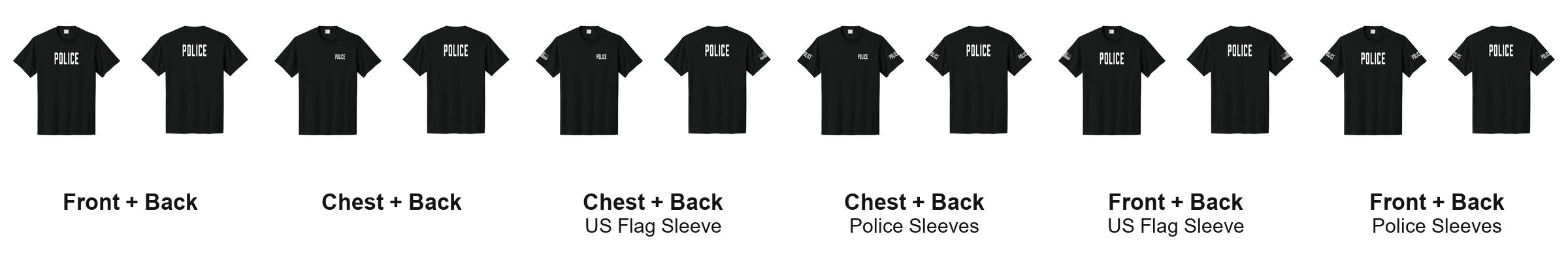 POLICE t-shirt print layouts