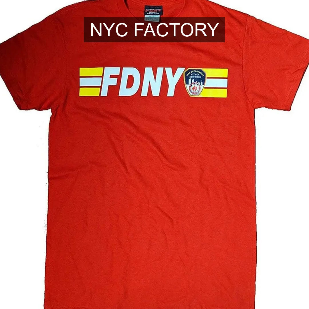 Load video: FDNY Men's Officially Licensed Red T-Shirt