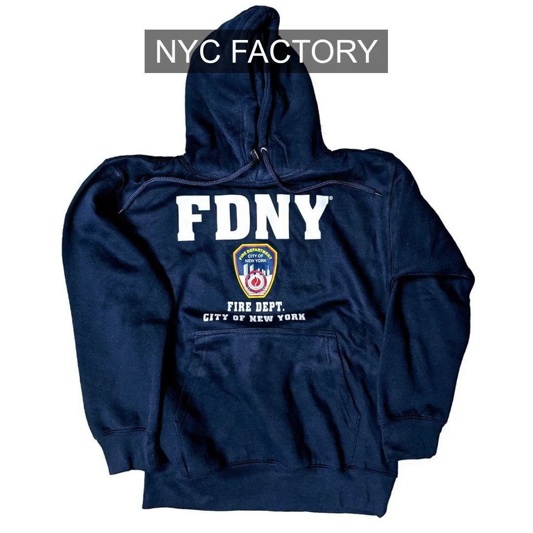 Load video: FDNY Men's Officially Licensed Navy Hoodie