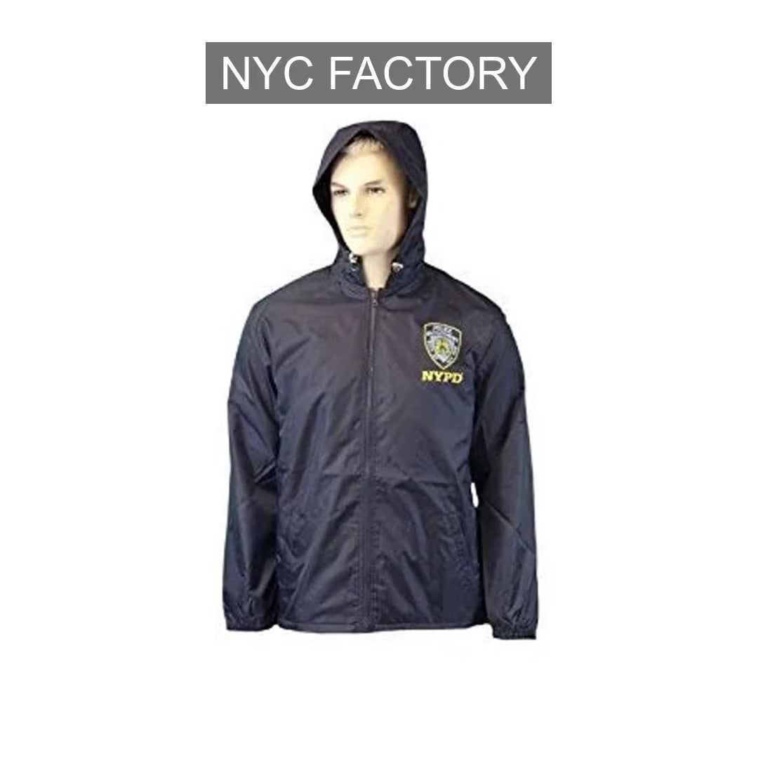 NYPD Men's Officially Licensed Navy Rain Coat