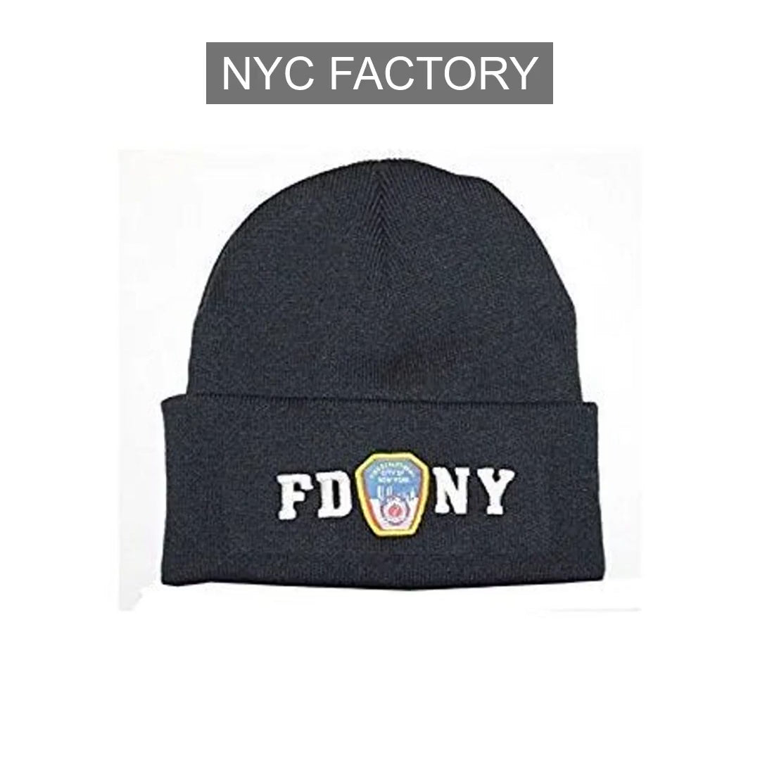 Load video: FDNY Men's Officially Licensed Navy Winter Beanie