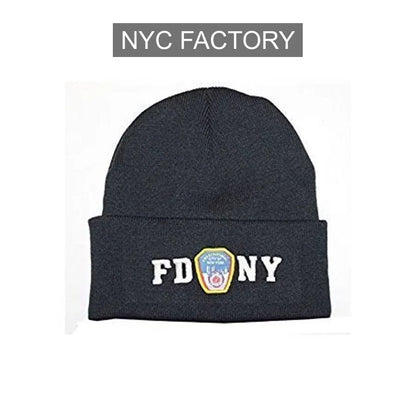 FDNY Men's Officially Licensed Navy Winter Beanie