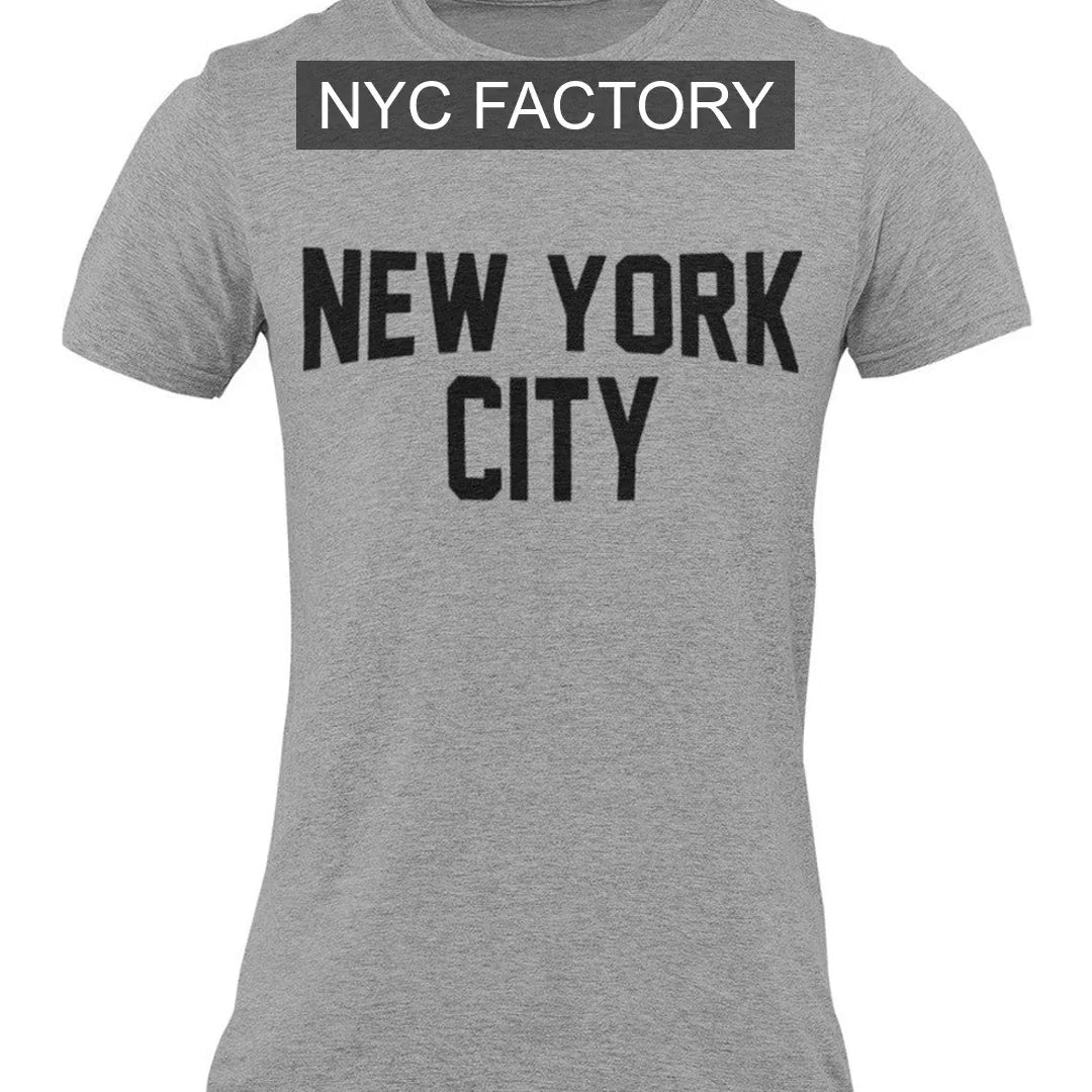 Load video: NYC Factory Unisex New York City Gray T-Shirt