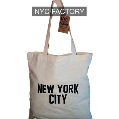 NYC Factory Unisex New York City Black Tote Bag