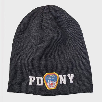 FDNY Men's Officially Licensed Navy Beanie Winter Hat