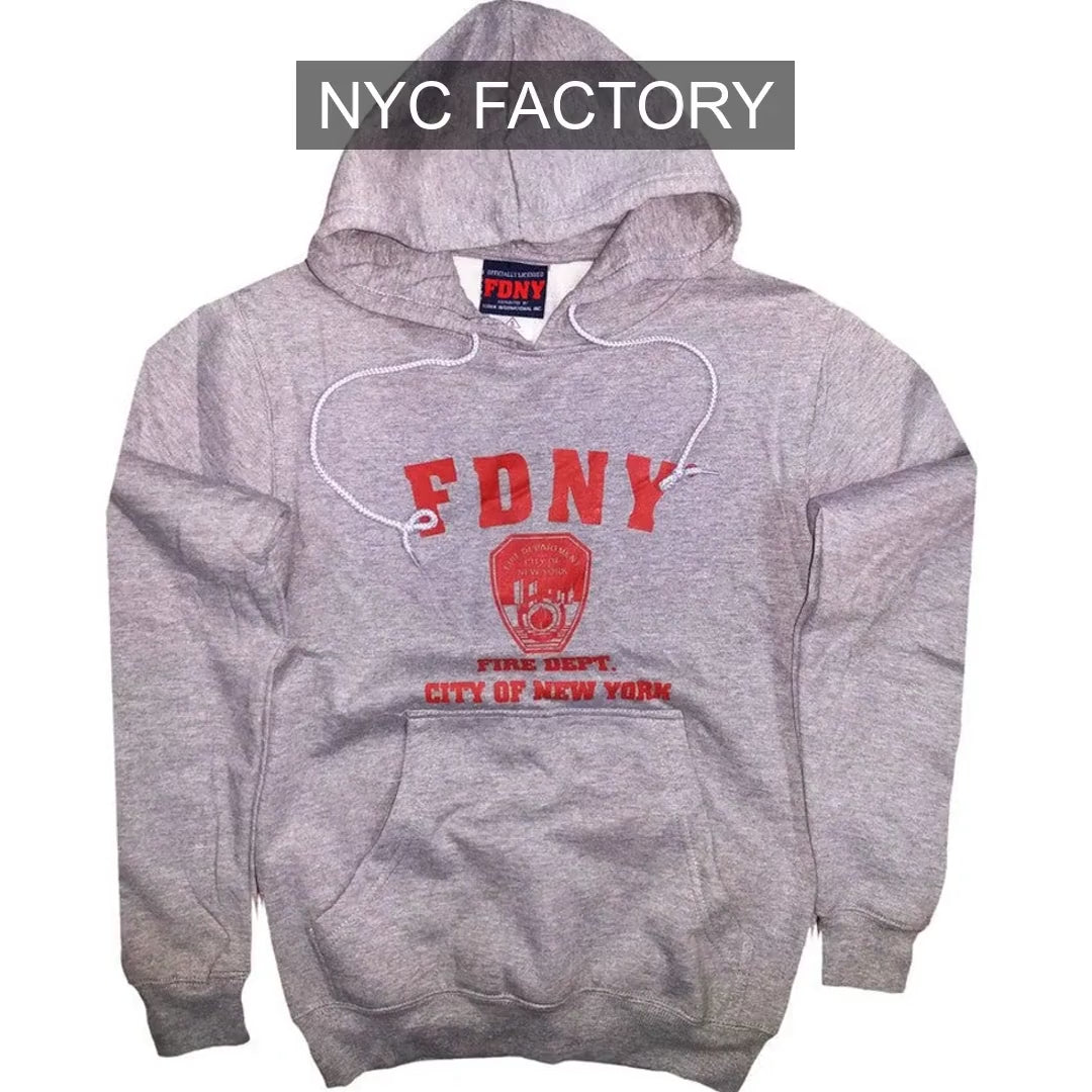 Load video: FDNY Boys' Officially Licensed Gray Hoodie