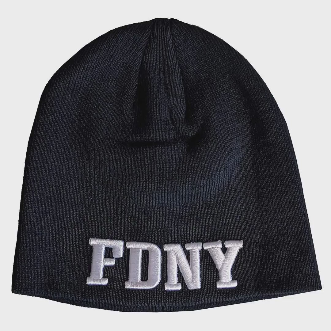 FDNY Men's Officially Licensed Navy Winter Beanie