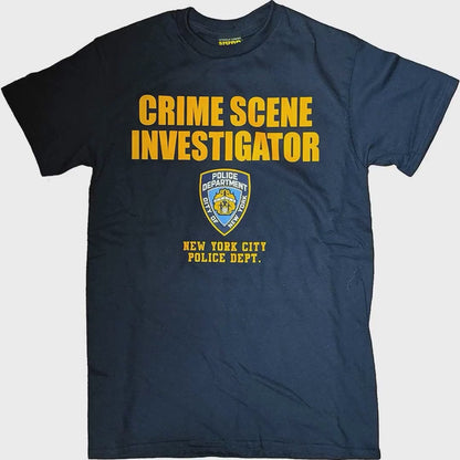 NYPD Men's Officially Licensed CSI Navy T-Shirt