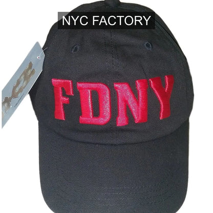 FDNY Men's Officially Licensed Black Baseball Hat
