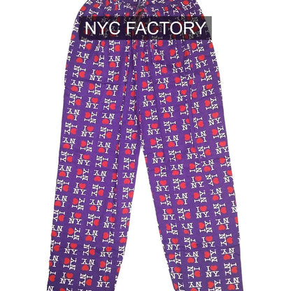 I Love NY Unisex Purple Lounge Pants
