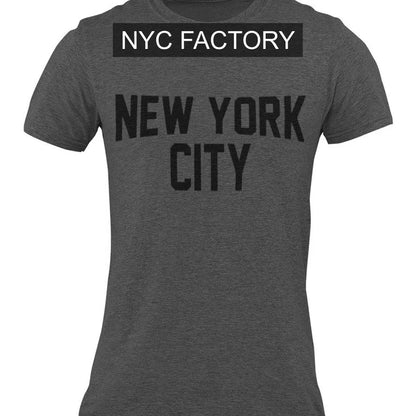 NYC Factory Men's New York City Charcoal T-Shirt