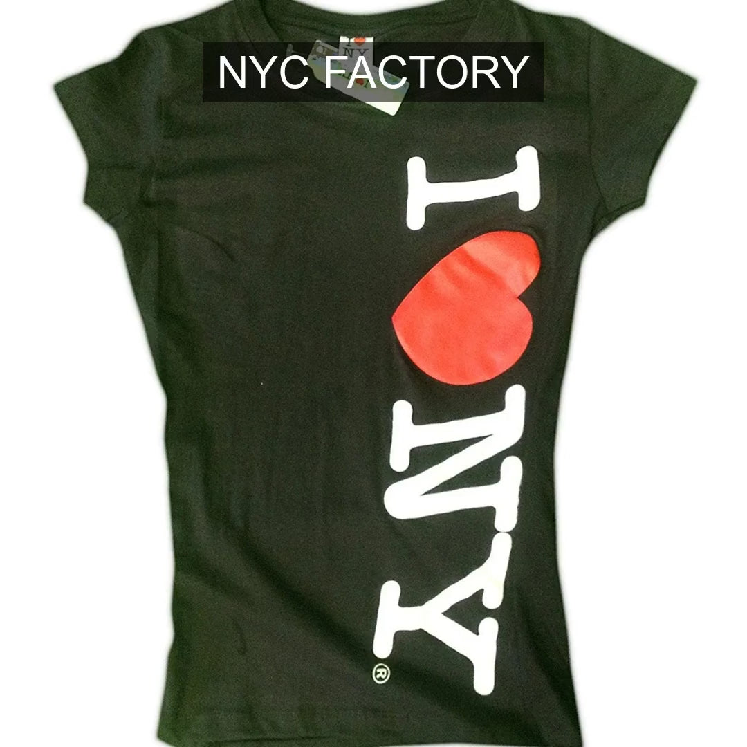 Load video: I Love NY Women's Black T-Shirt
