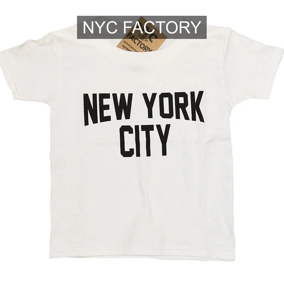 NYC Factory Girls' New York City White T-Shirt