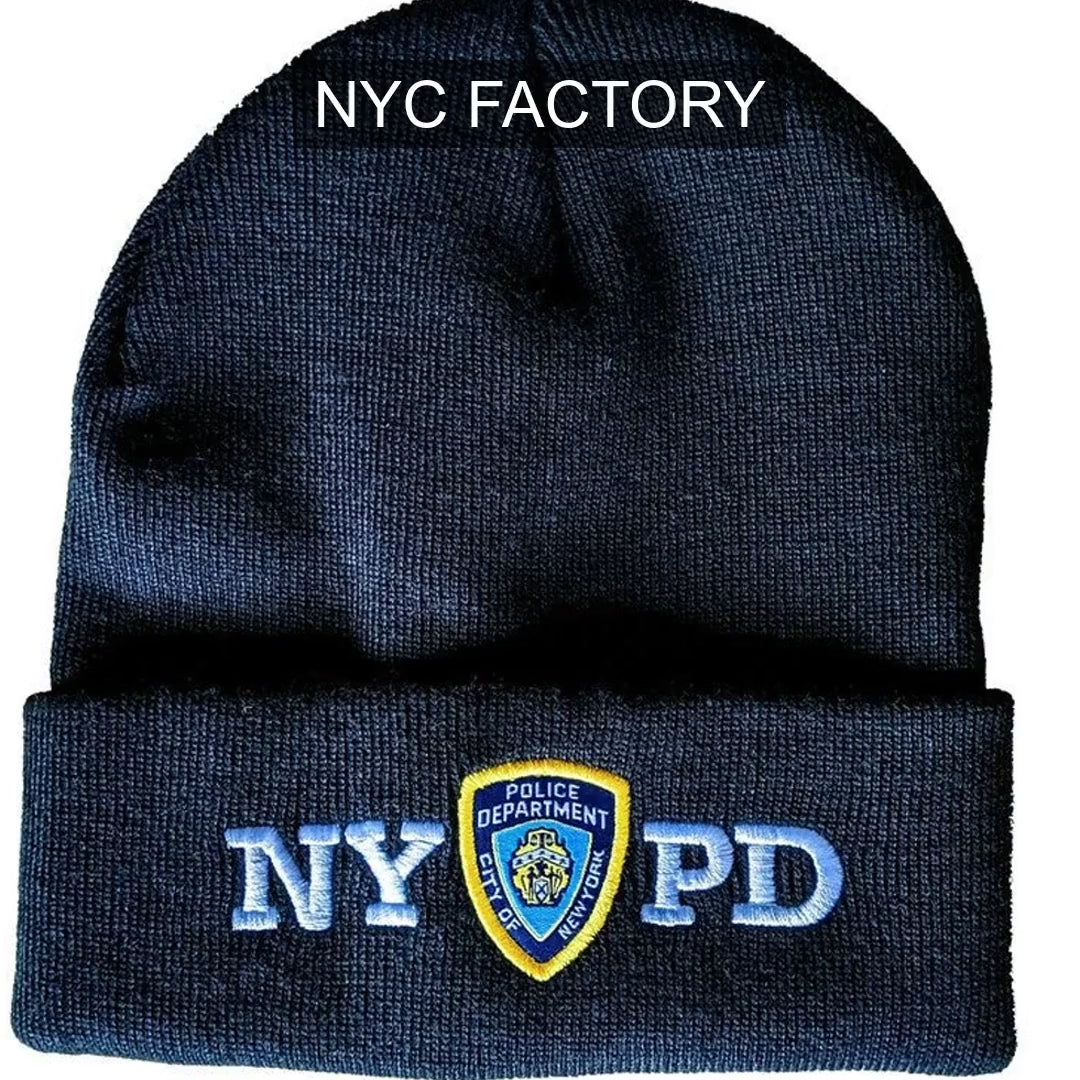 Load video: NYPD Unisex Officially Licensed Winter Hat Navy