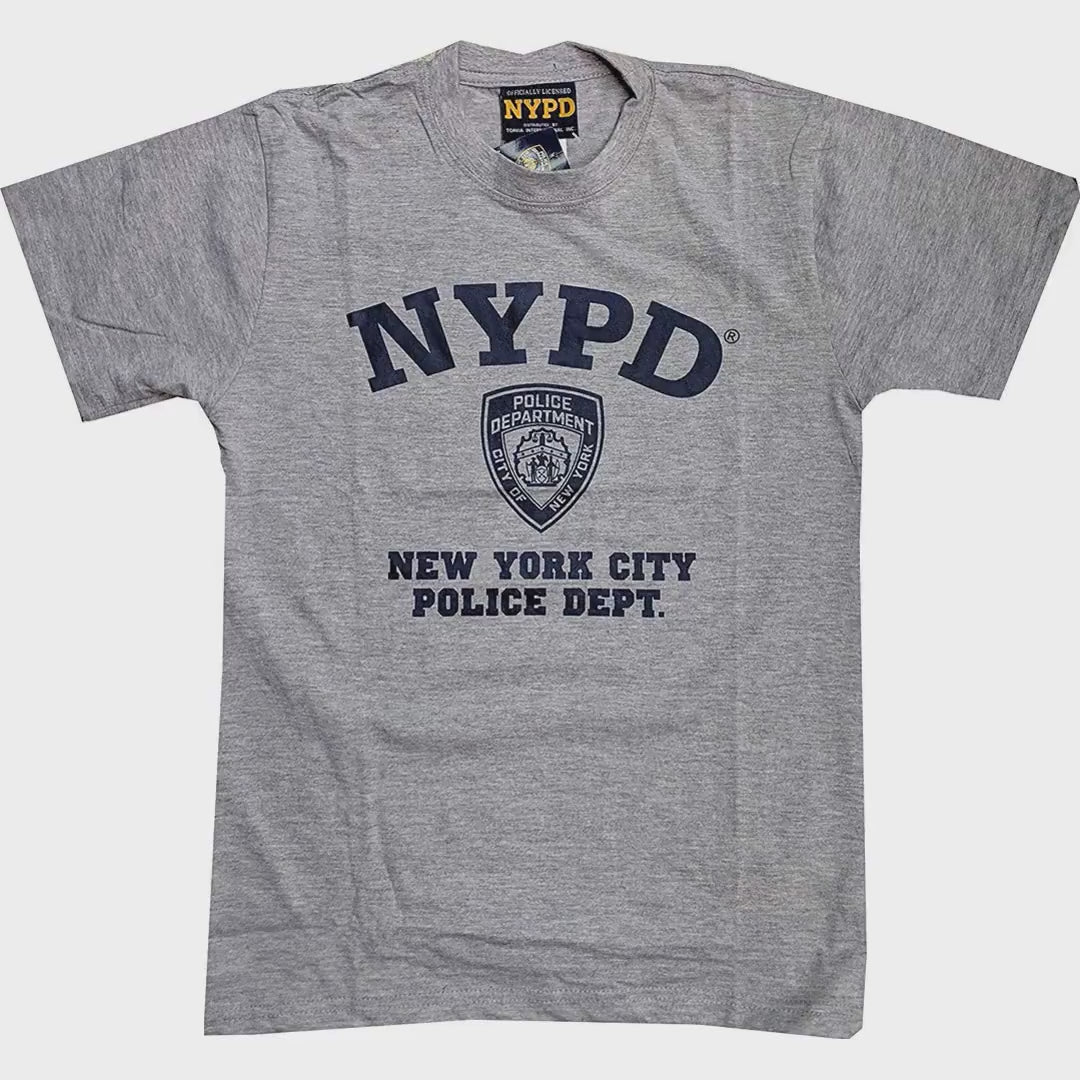 Load video: NYPD Boys' Officially Licensed Navy T-Shirt