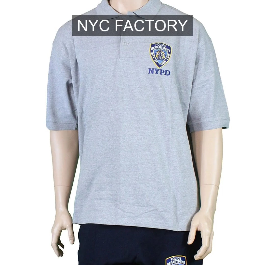 Load video: NYPD Men's Officially Licensed Polo Shirt Gray
