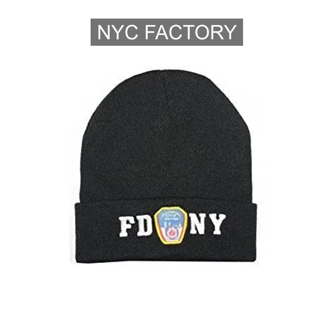 Load video: FDNY Men's Officially Licensed Winter Hat Black
