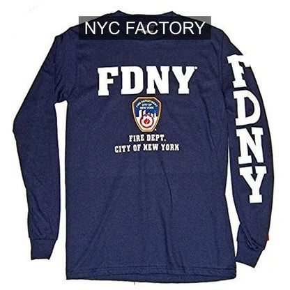 FDNY Boys Officially Licensed Navy Long Sleeve T-Shirt