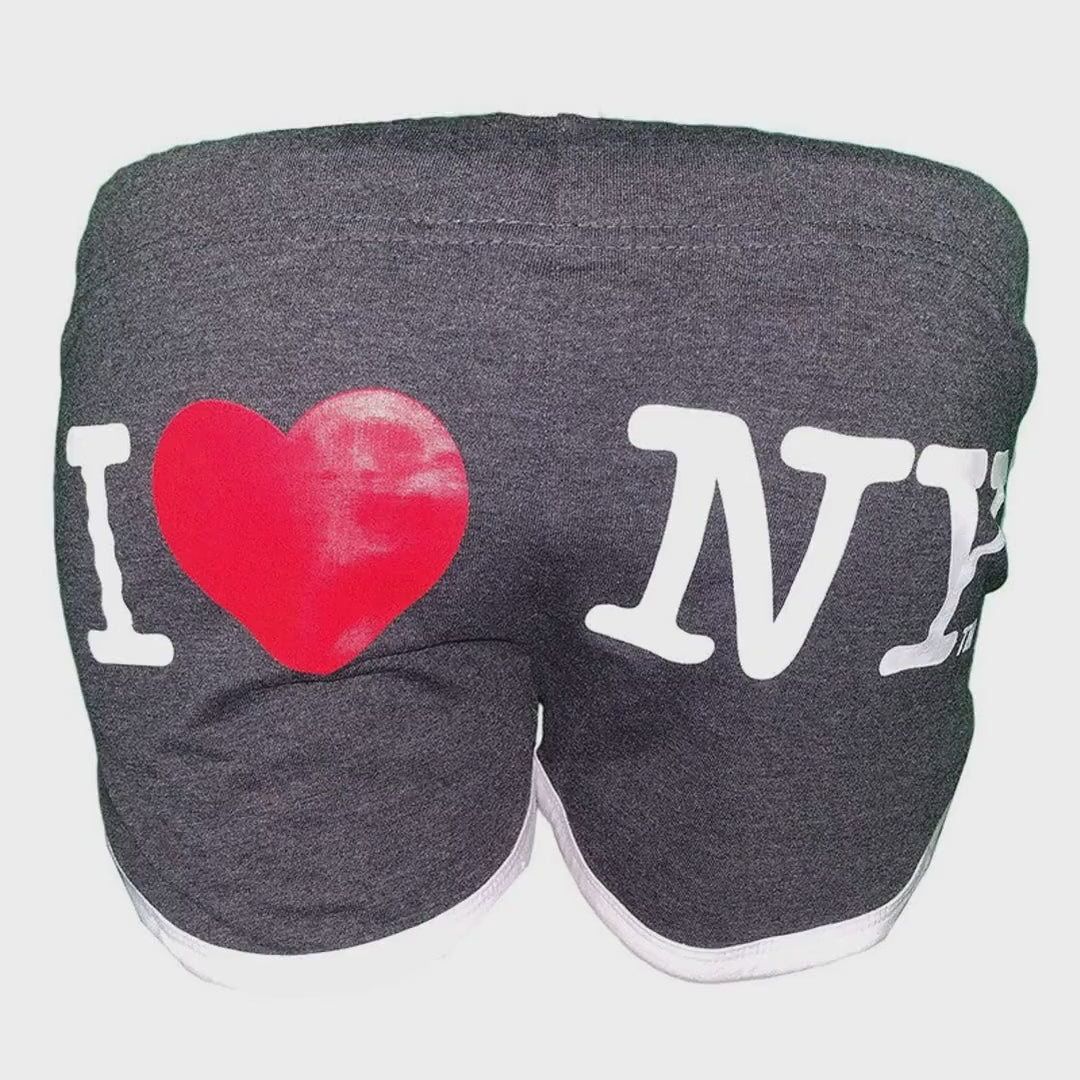 I Love NY Women's Charcoal Summer Shorts