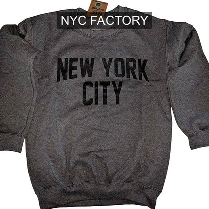 NYC Factory Men's New York City Charcoal Crewneck Sweatshirt