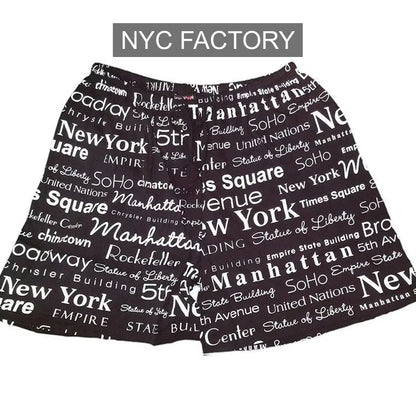NYC Factory Unisex New York City Black Boxer Shorts