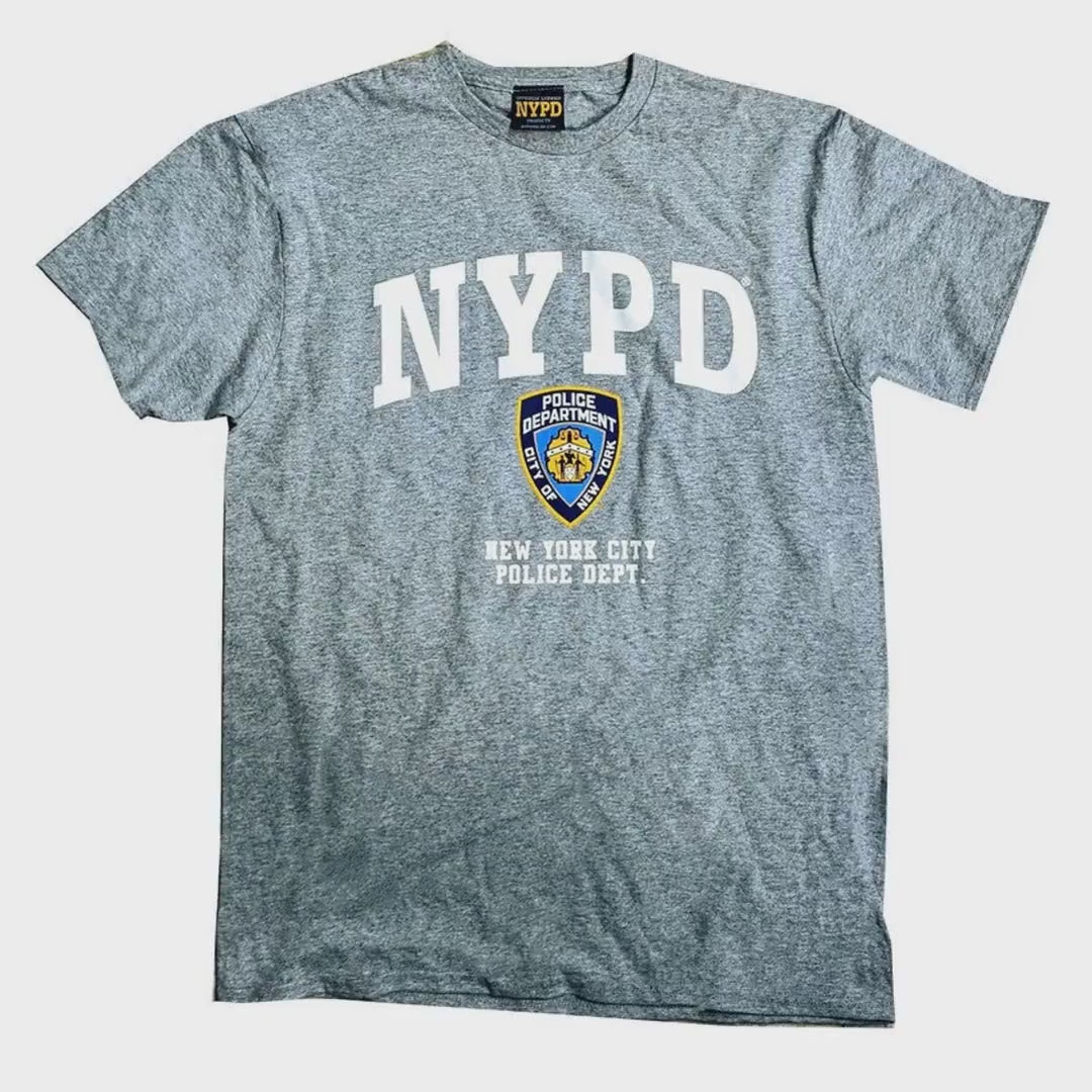 NYPD Men's Officially Licensed Gray T-Shirt