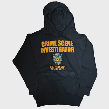 NYPD Men's Officially Licensed CSI Hoodie Navy