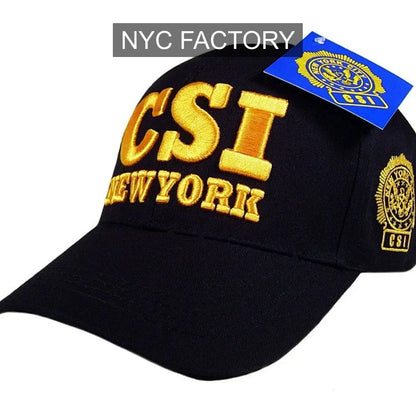 CSI New York Men's Navy Baseball Hat Gold Embroidered