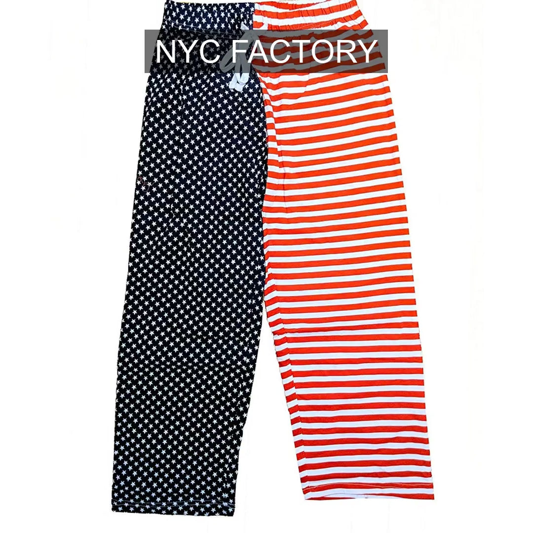 Load video: USA Teens' Red Flag Lounge Pants Pajama Bottoms