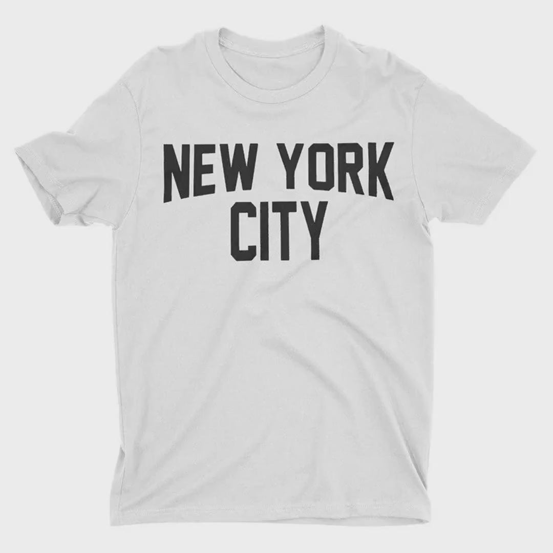 Load video: NYC Factory Boys' New York City White T-Shirt