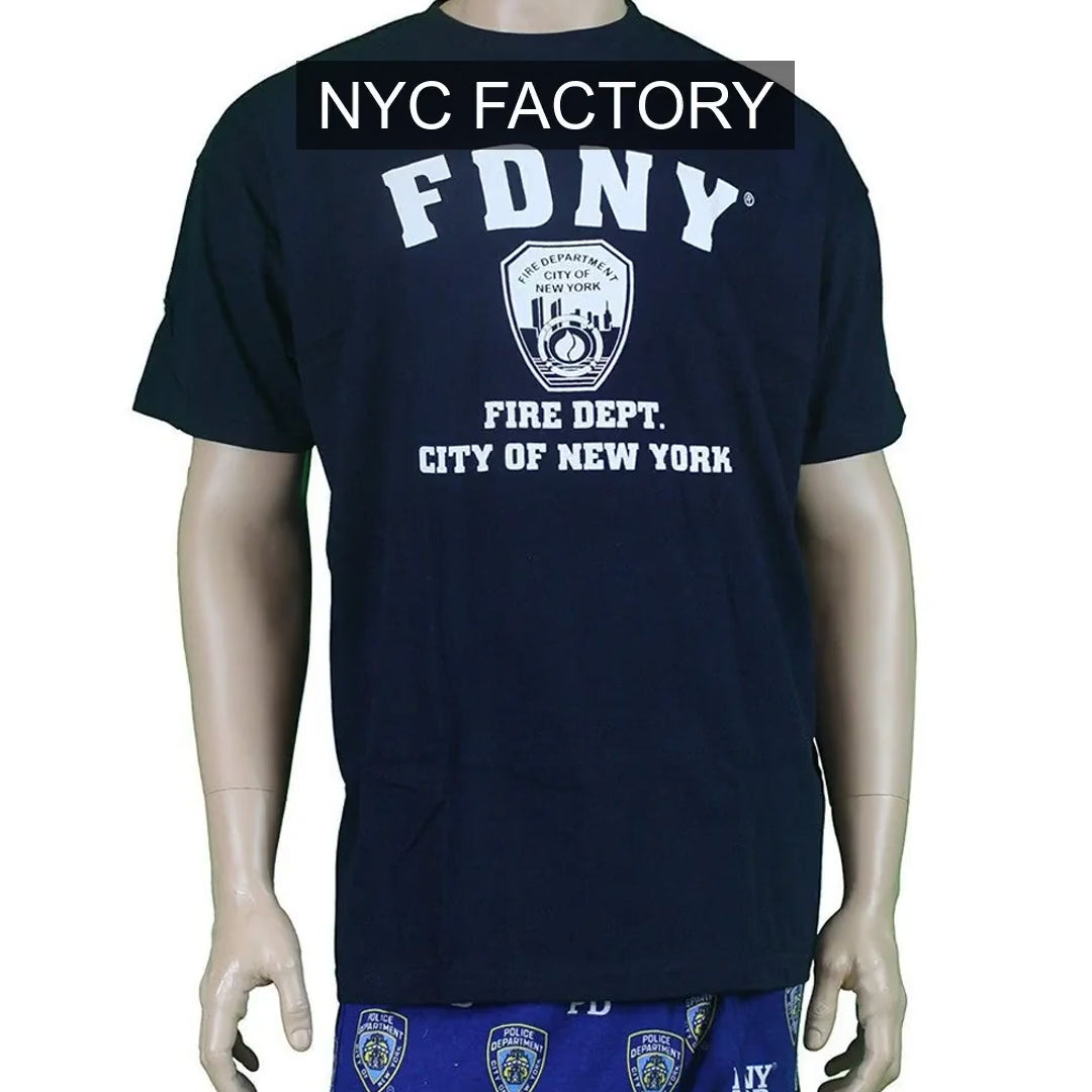 FDNY Men's Officially Licensed Navy T-Shirt