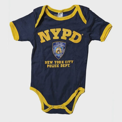 NYPD Baby Unisex Officially Licensed Navy Bodysuit