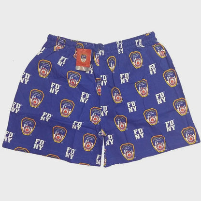 FDNY Men's Officially Licensed Navy Boxer Shorts