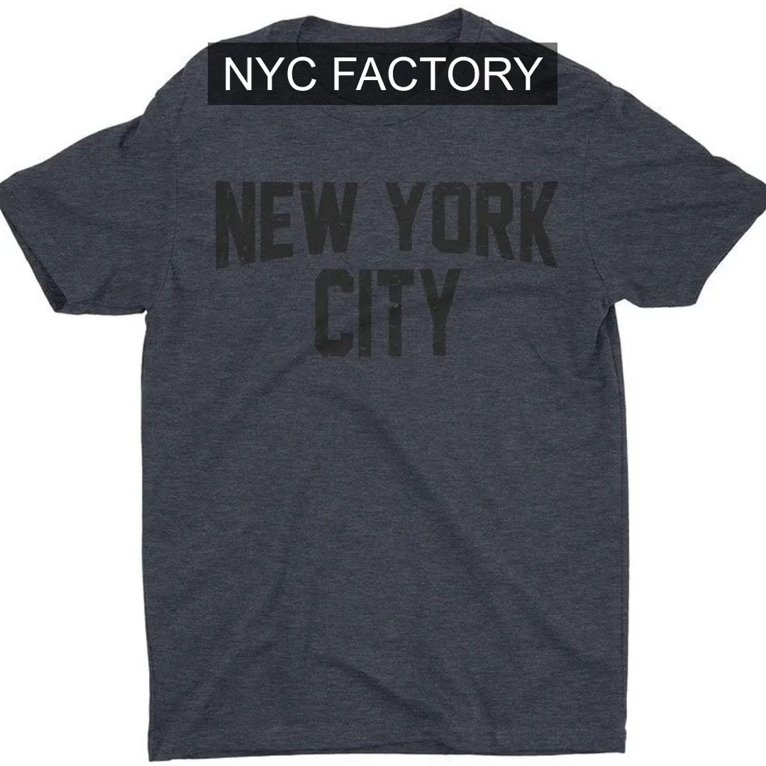 Load video: NYC Factory Unisex New York City Distressed Charcoal T-Shirt