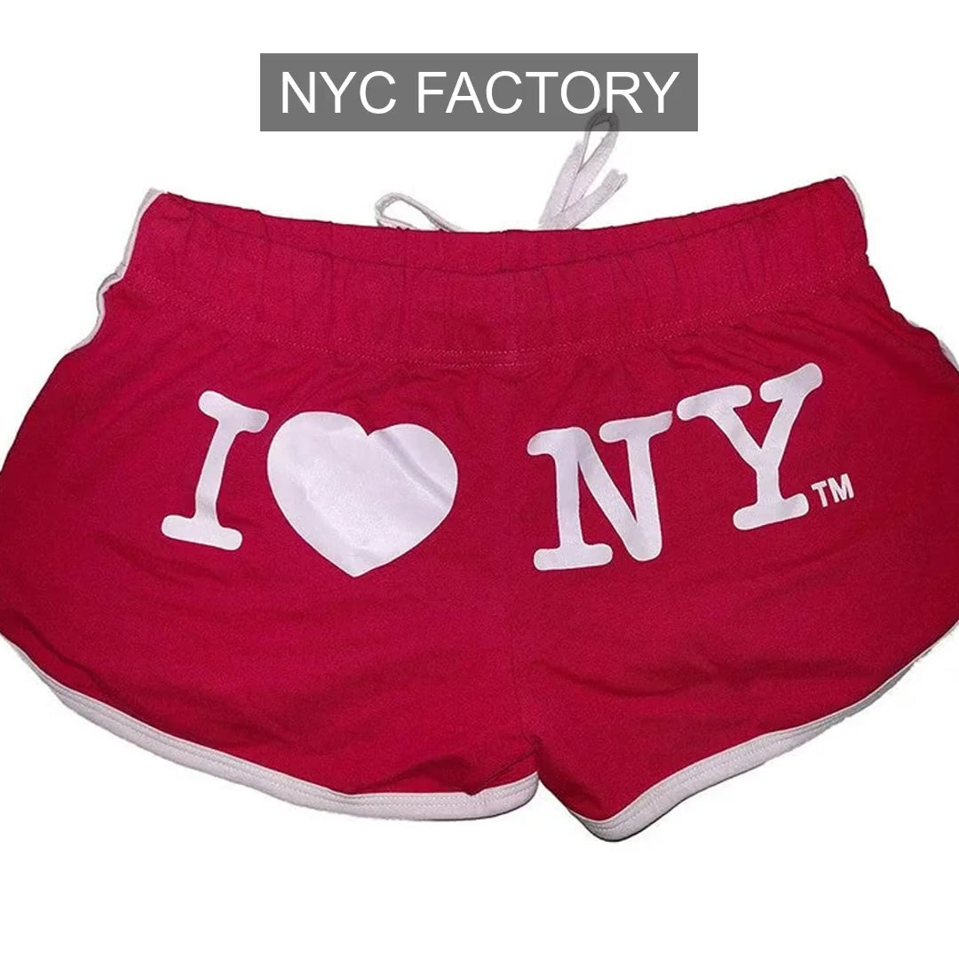 Load video: I Love NY Women's Hot Pink Summer Shorts