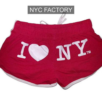 I Love NY Women's Hot Pink Summer Shorts