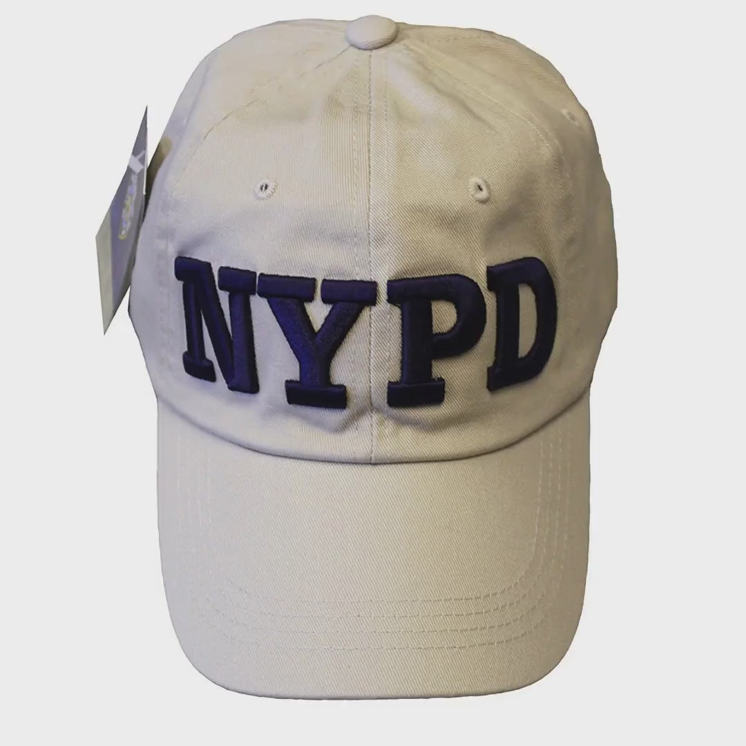Load video: NYPD Boys' Officially Licensed Khaki Baseball Hat