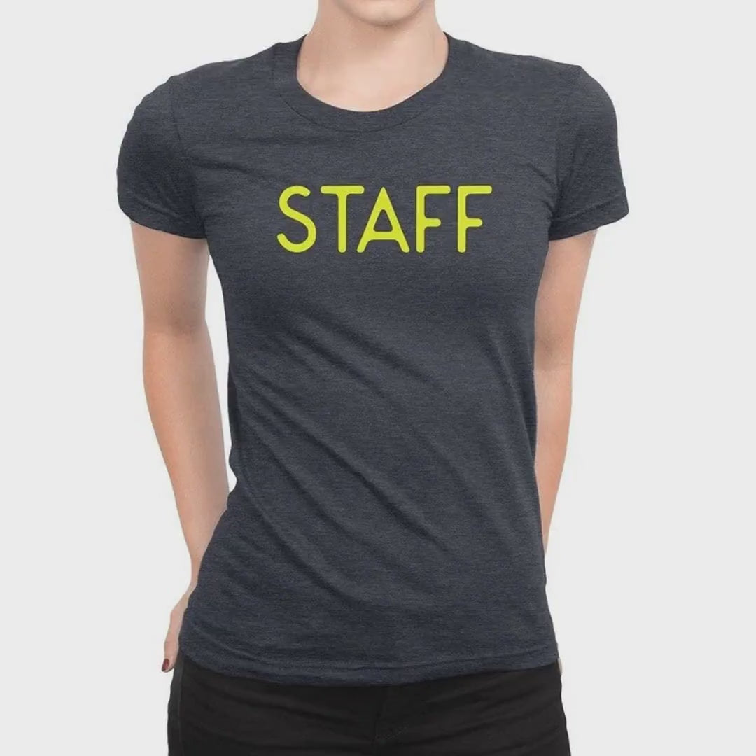 Load video: Staff Ladies Tee Modern Design Many Color Variations