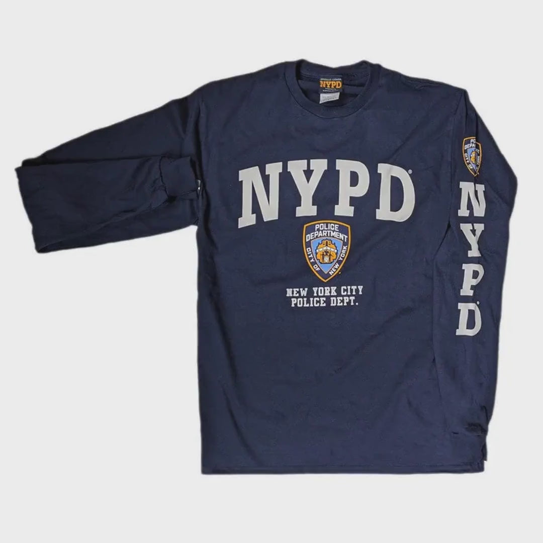 NYPD Boys' Officially Licensed Navy Long Sleeve T-Shirt