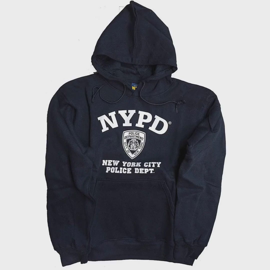 Load video: NYPD Boys' Officially Licensed Navy Hoodie