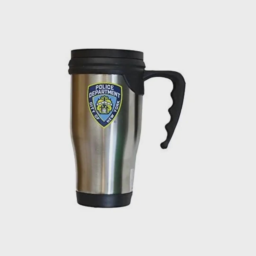 Load video: NYPD Unisex Officially Licensed Stainless Steel Travel Mug