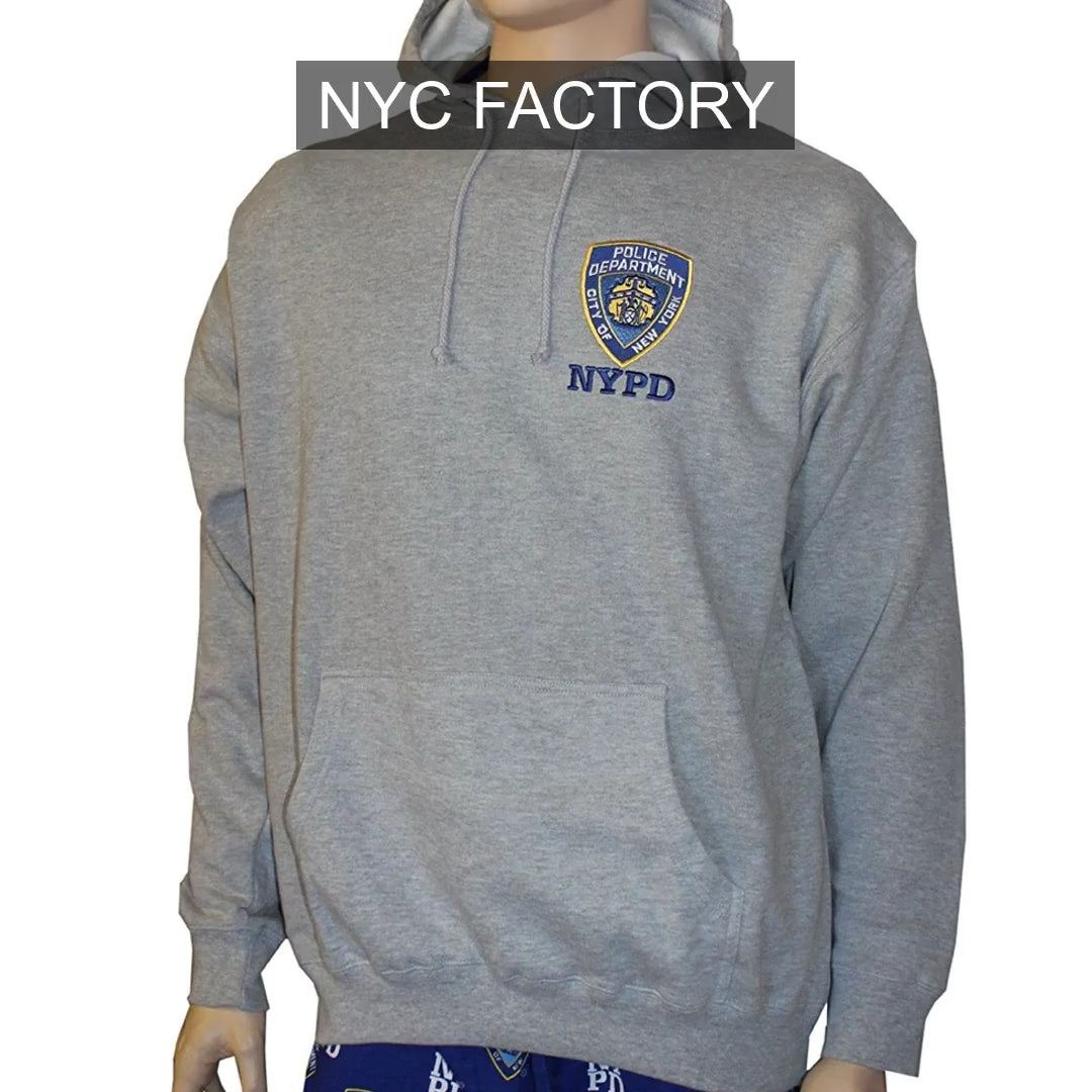 NYPD Men's Officially Licensed Hoodie Gray