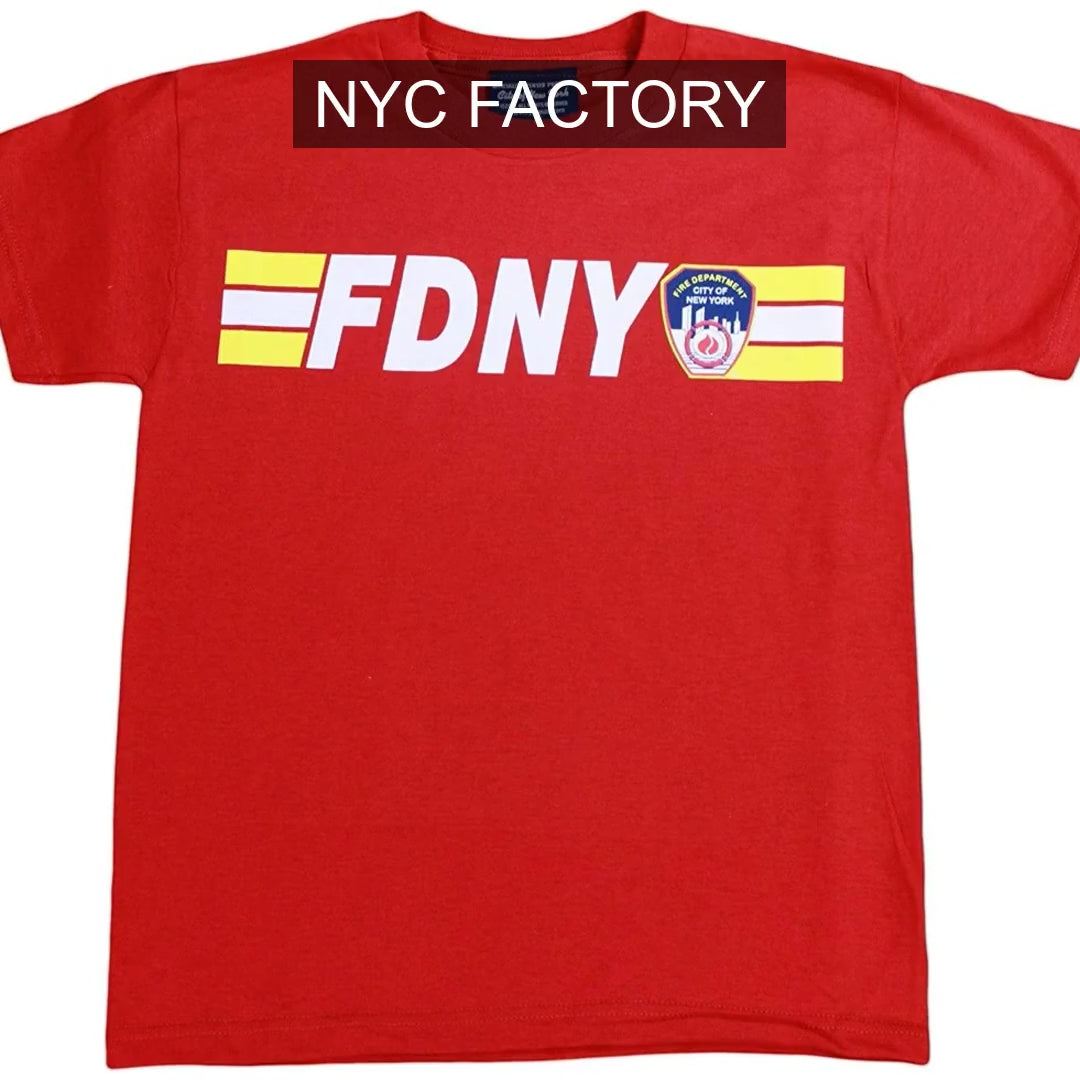 Load video: FDNY Boys' Officially Licensed Red T-Shirt